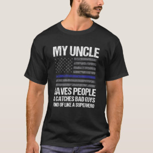 Thin Blue Line Polischef farbror T Shirt