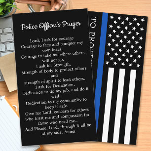 Thin Blue Line Polischef Prayer Bulk Visitkort