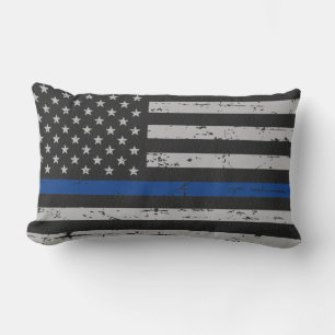 Thin Blue Line - Polischef - Tillsatta lagar Lumbarkudde
