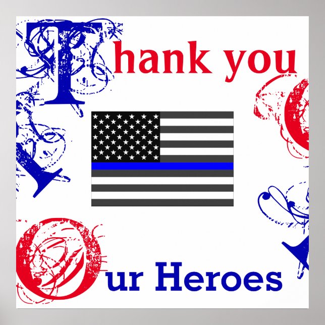 THIN BLUE LINE POSTER (Framsidan)