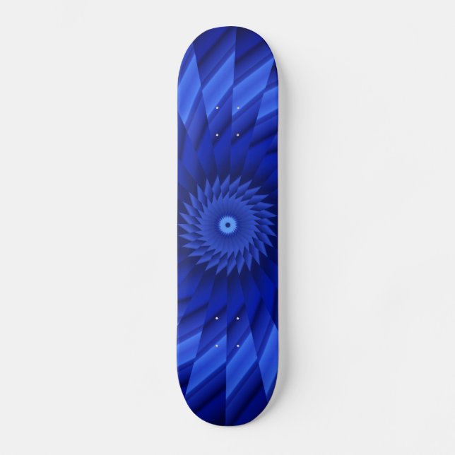 Thin Blue Line Starburst Skateboard Bräda 20,5 Cm (Framsida)