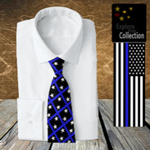 Thin Blue Line Tie, modern flagga, mode, Amerika