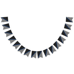 Thin Blue Line Tillsatta lagar Flagga