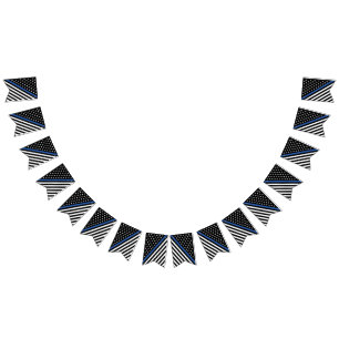 Thin Blue Line Tillsatta lagar Flagga