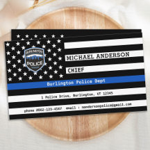 Thin Blue Line Tillsatta lagar Logotyp Anpassnings