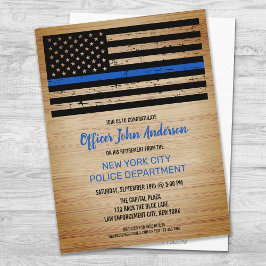 Thin Blue Line Tillsatta lagar polis Pension A Meddelande Vykort