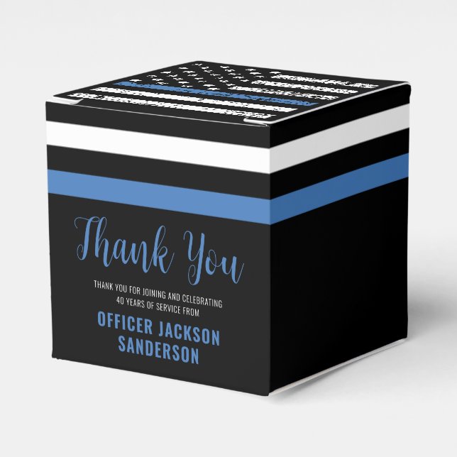 Thin Blue Line Tillsatta lagar polis Pension Presentaskar (Framsidan Sidan)