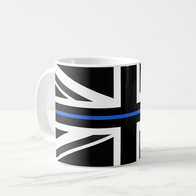 Thin Blue Line UK Flagga Kaffemugg (Framsida vänster)