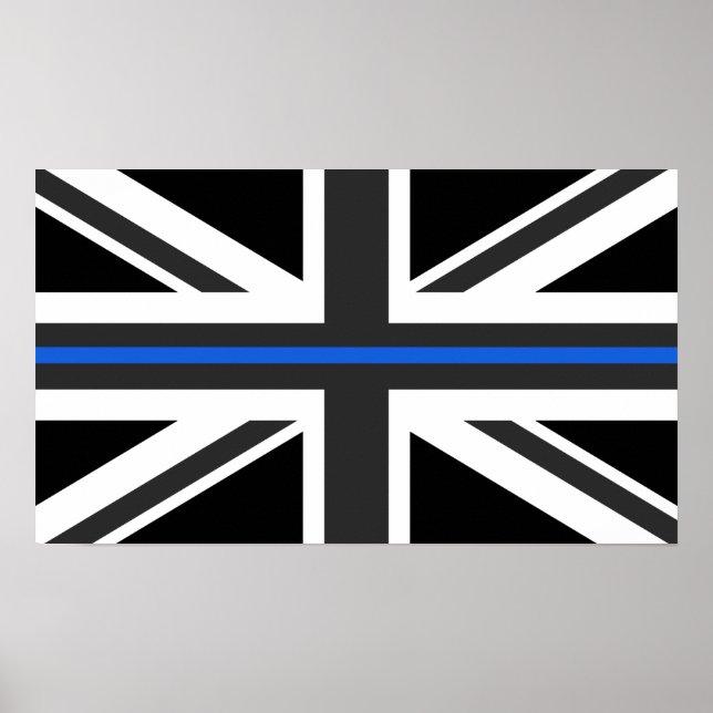 Thin Blue Line UK Flagga Poster (Framsidan)
