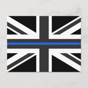 Thin Blue Line UK Flagga Vykort