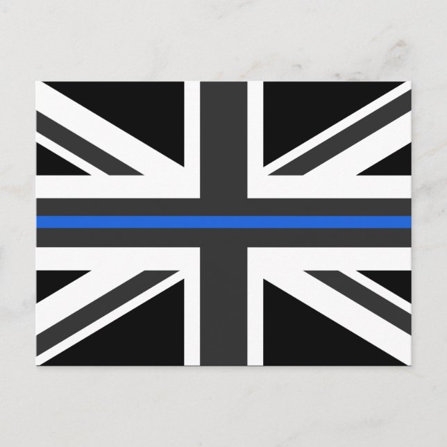 Thin Blue Line UK Flagga Vykort (Framsida)