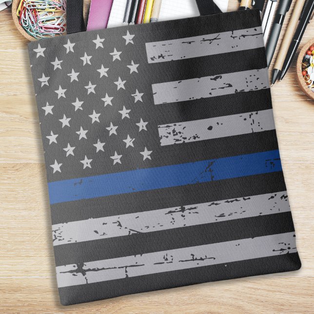 Thin Blue Line USA American Flagga - Polischef Tygkasse (Skapare uppladdad)