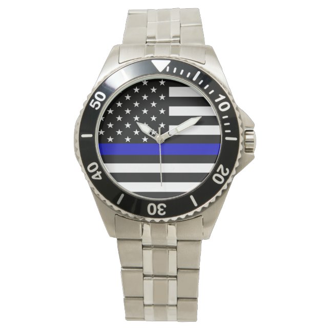 Thin Blue Line Watch Armbandsur (Framsida)