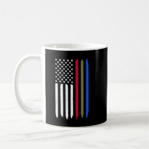 Thin Blue Red Grönt Line American Flagga Police Mi Kaffemugg