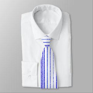 Thin Blue Speckled Lodrät Line Mönster Neck Tie Slips