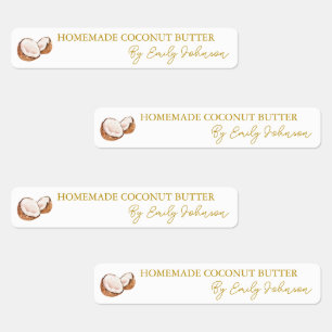Thin-etikett för Homemade Coconut Butter Klistermärke
