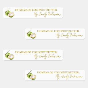Thin-etikett för Homemade Coconut Butter Klistermärke