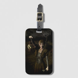 Thin female carrying lamp bagagebricka