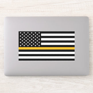 Thin Gold Line Dispatch 8" Vinyl Laptop Sticker Klistermärken