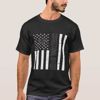 Thin Grått Line Co American Flagga Hoodie T Shirt