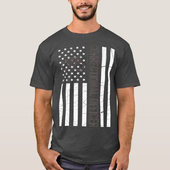 Thin Grått Line CO American Flagga Premium T Shirt (Framsida)