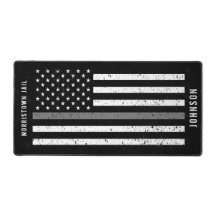 Thin Grått Line Distress American Flagga Correctio
