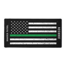 Thin Grönt Line Distress American Flagga Boarder