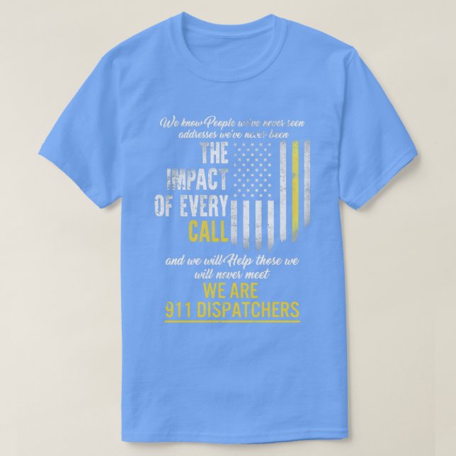 Thin Guld Line 911 Dispatcher Shirt We Know People T (Design framsida)