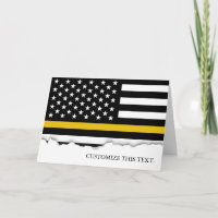Thin Guld Line American Flagga| 911 Utsändning
