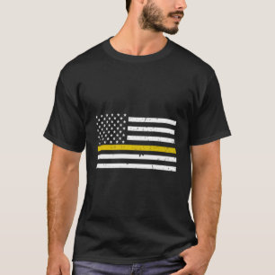 Thin Guld Line Dispatcher 911 Hoodie Police Dispat T Shirt