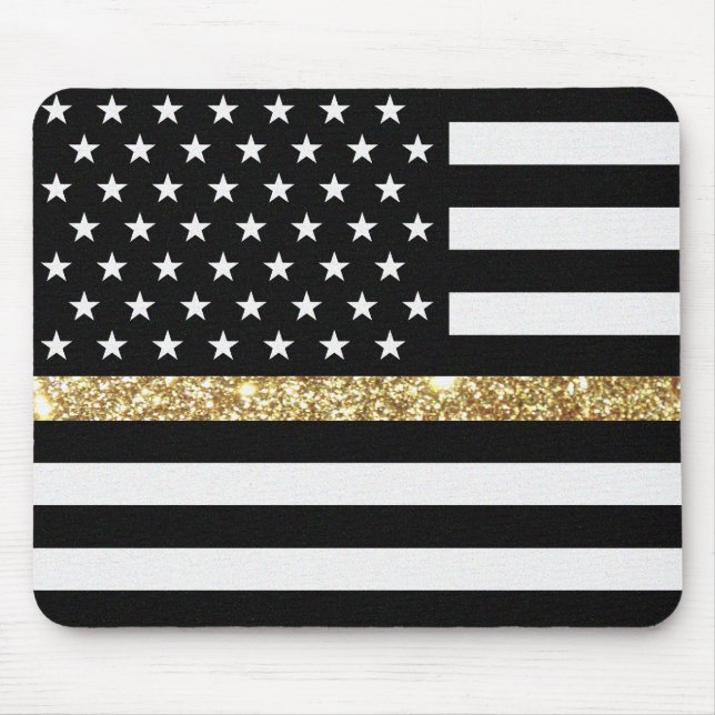 Thin Guld Line Glitter Musmatta (Framsidan)