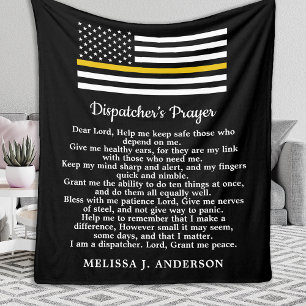 Thin Guld Line Personlig Dispatchers Prayer Fleecefilt
