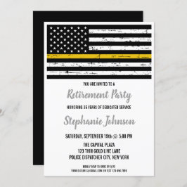 Thin Guld Line Polissändare Pension Party Inbjudningar