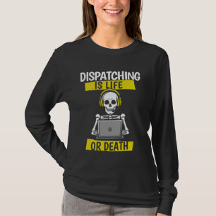 Thin Guld Line Skeleton Police Gult Akut Di T Shirt