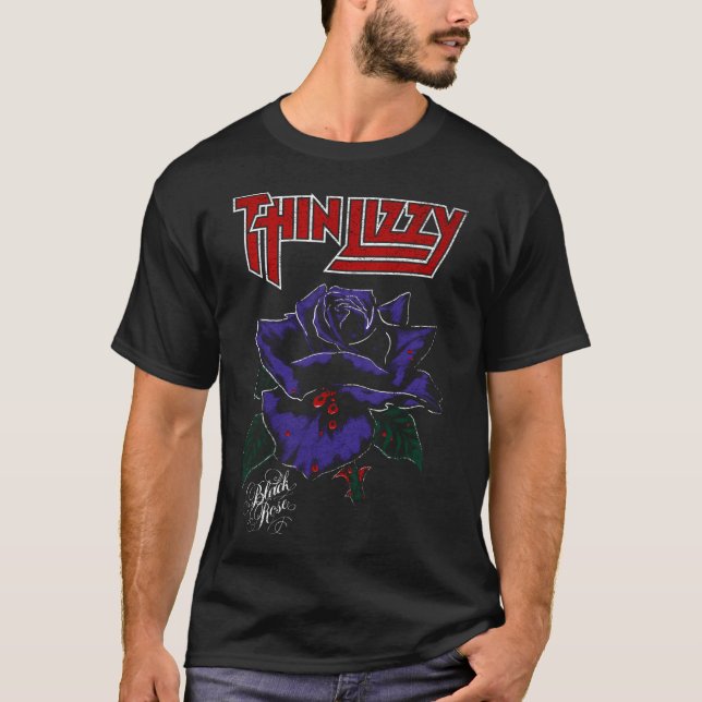 Thin Lizzy€"Black Ro Färg T Shirt (Framsida)