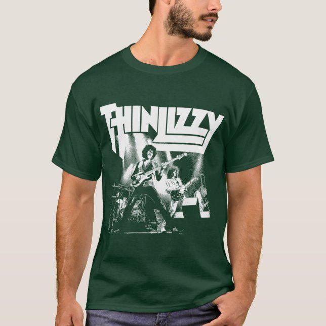 Thin Lizzy Blackriblend gift funny family T Shirt (Framsida)