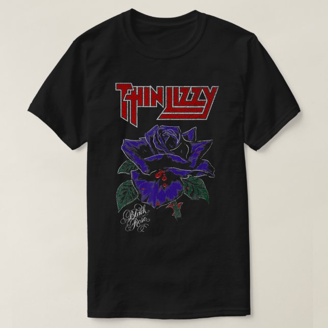 Thin Lizzy u2013 Black Ro Färg T Shirt (Design framsida)