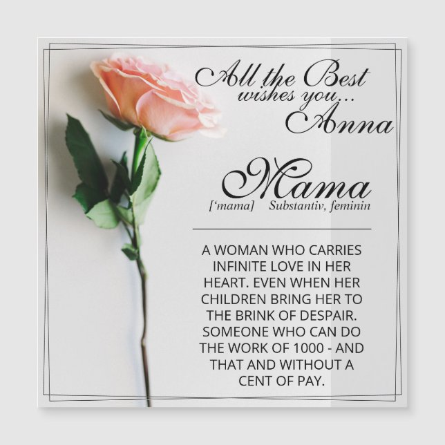 Thin Magnetic Card Magnetisk Inbjudningskort (Framsida)