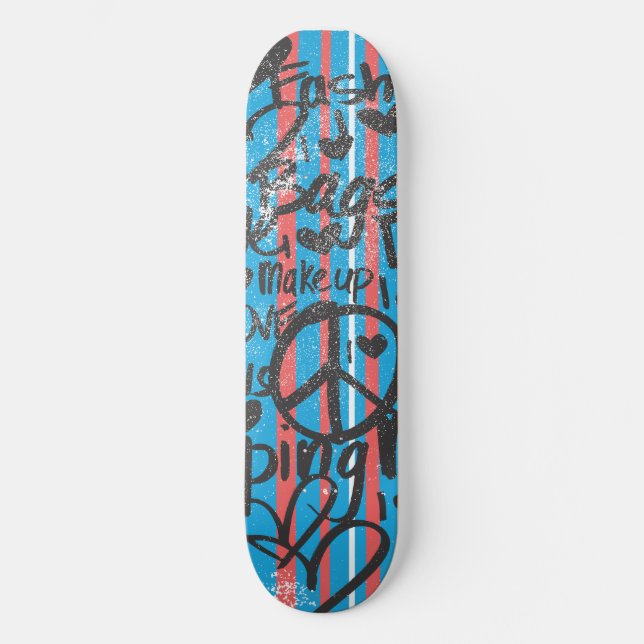 Thin Rand Aqua Mini Skateboard Bräda 18,7 Cm (Framsida)