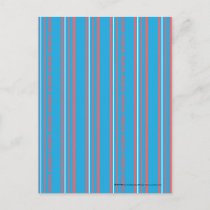 Thin Rand Aqua Vykort