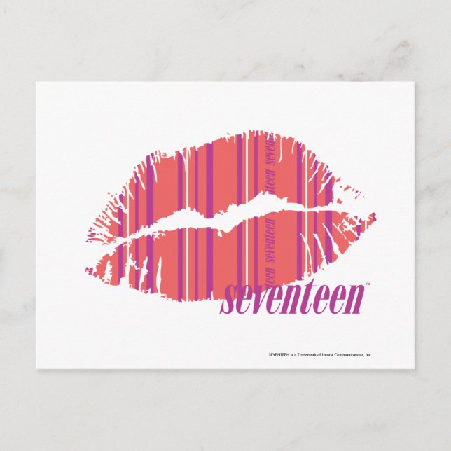 Thin Rand Rosa Vykort (Framsida)