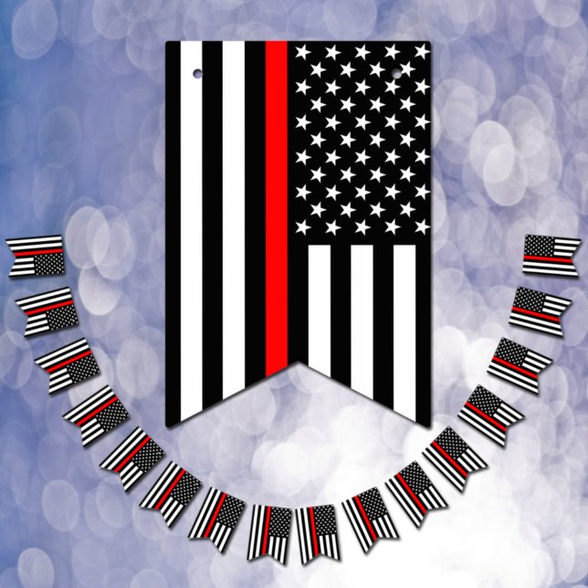 Thin Red Line American Flagga, brandman/USA Vimplar (Skapare uppladdad)
