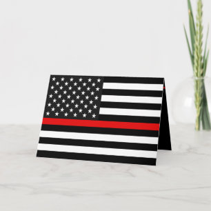 Thin Red Line American Flagga Card Inbjudan