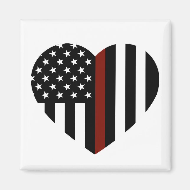 Thin Red Line American Flagga Magnet (Framsidan)