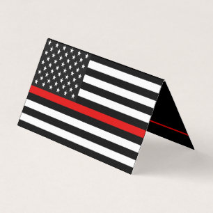 Thin Red Line American Flagga Memorial Kort