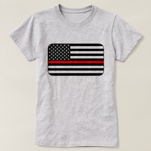 Thin Red Line American Flagga Tee (Design framsida)