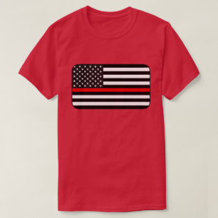 Thin Red Line American Flagga Tee Shirt