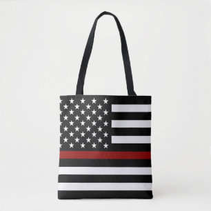 Thin Red Line American Flagga Tygkasse
