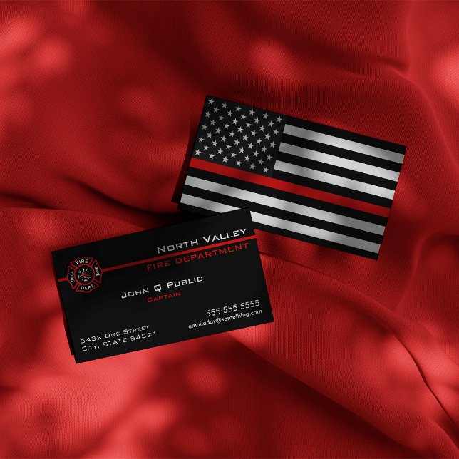 Thin Red Line American Flagga Visitkort (Skapare uppladdad)