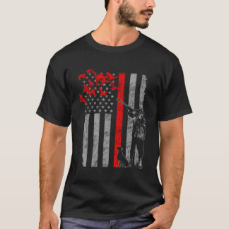 Thin Red Line Anka Hunting Flagga T Shirt